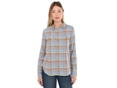 Toad And Co Re-form Long Sleeve Shirt Women's Clothing Weathered Blue Pattern: Xl, Cotton/polyester
