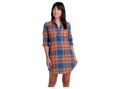 Toad And Co Re-form Popover Long Sleeve Dress In Multi