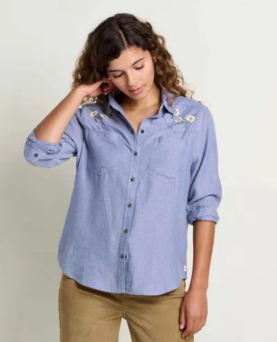 Toad And Co Toad & Co Re-form Western Long Sleeve Shirt In Blue