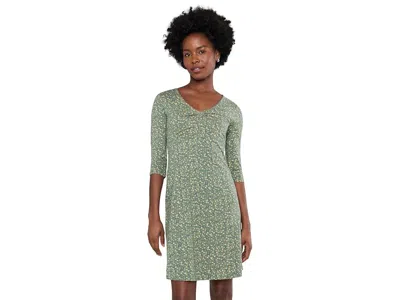 Toad And Co Rosalinda Dress Women's Dress Silver Pine Print: Lg, Cotton/spandex/lyocell In Green