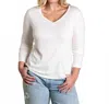 Toad And Co Rose Long Sleeve Tee - Plus In Egret In White