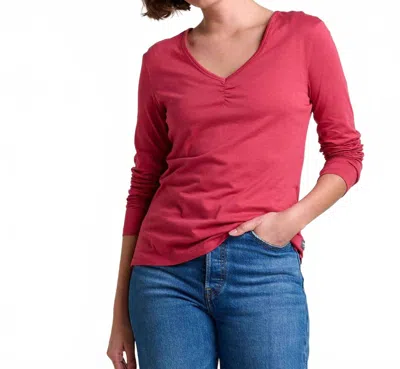 Toad And Co Rose Long Sleeve Tee In Red In Pink