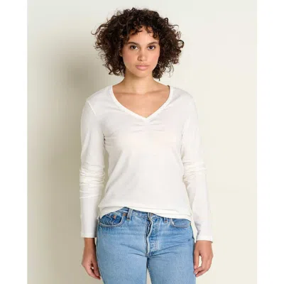 Toad And Co Rose Long Sleeve Tee - Plus In Egret In White