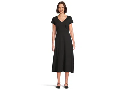 Toad And Co Rose Midi Short Sleeve Dress In Black