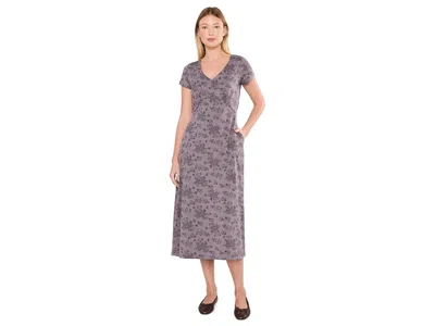 Toad And Co Rose Midi Short Sleeve Dress Women's Dress Moonscape Print: Xl, Cotton/elastane/lyocell