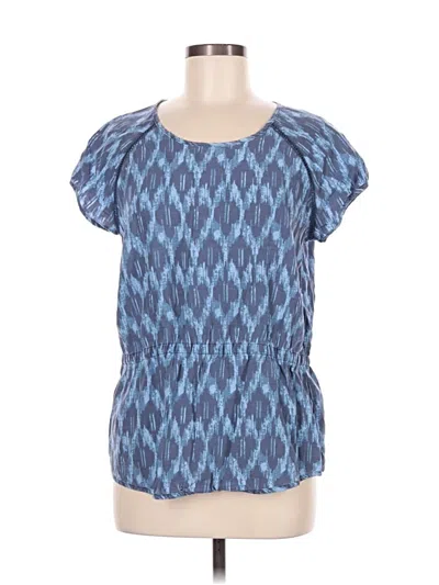 Pre-owned Toad And Co Short Sleeve Blouse In Blue