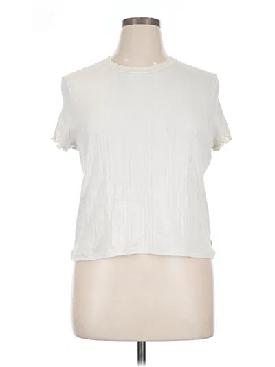 Pre-owned Toad And Co Short Sleeve Turtleneck In White