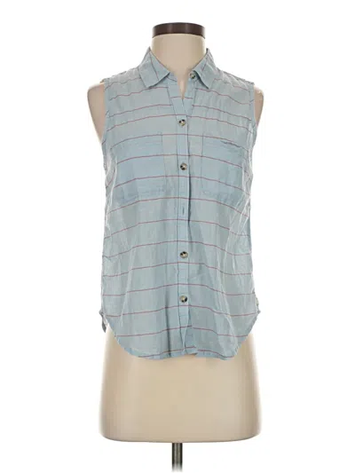 Pre-owned Toad And Co Sleeveless Button Down Shirt In Blue