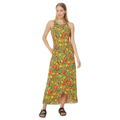 Toad And Co Toad & Co Sunkissed Midi Dress Multi Fruit Print Asymmetrical Hem Ddr2459