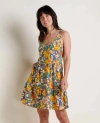 Toad And Co Sunkissed Sunsana Dress In Pacific Blue Tulip Print In Multi