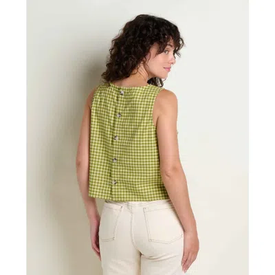 Toad And Co Taj Hemp Button Back Tank In Green