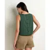Toad And Co Taj Hemp Button Back Tank In Green