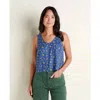 Toad And Co Taj Hemp Button Back Tank In Blue