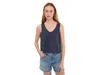 Toad And Co Taj Hemp Button Back Tank Top In Blue