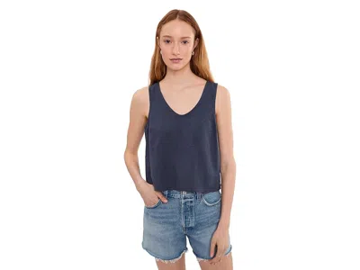 Toad And Co Taj Hemp Button Back Tank Top In Blue