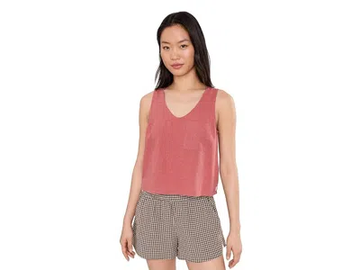 Toad And Co Taj Hemp Button Back Tank Top In Brown
