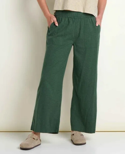 Toad And Co Taj Hemp Wide Leg Pant In Green