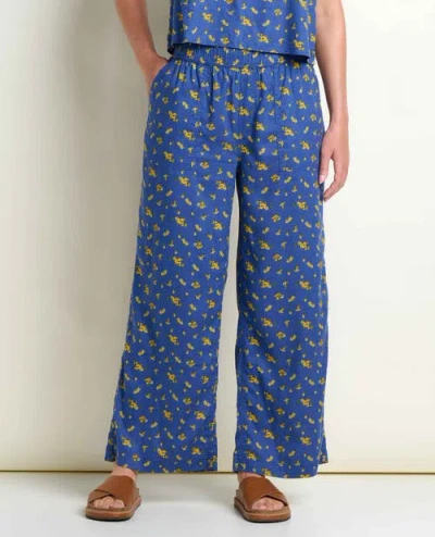 Toad And Co Taj Hemp Wide Leg Pant In Blue