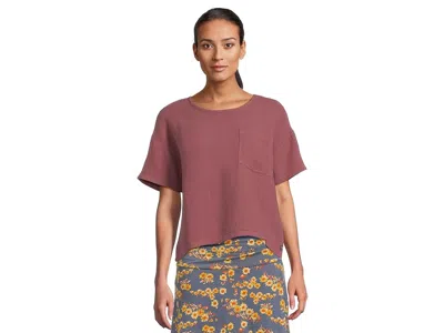 Toad And Co Tate Double Weave Short Sleeve Shirt In Black