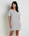 Toad And Co Toad & Co Tate Double Weave Short Sleeve Dress In Gray