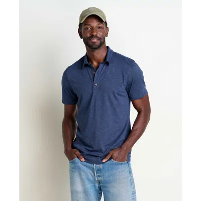 Toad And Co Toad & Co Tempo Short Sleeve Polo In Blue