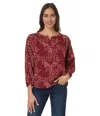 Toad And Co Toadco Women's Manzana Long Sleeve Peasant Top In Multi