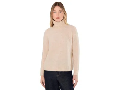Toad And Co Toddy T-neck Sweater Women's Clothing Barley: Sm, Nylon/wool In Pink