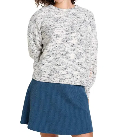 Toad And Co Twigtree Button Back Sweater Top In Natural In White