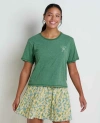 Toad And Co Boundless Jersey Crewneck Top In Pasture Love All In Green