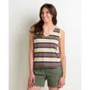 Toad And Co Grom V-neck Tank Top In Straw Stripe In Multi