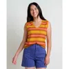 Toad And Co Grom V-neck Tank Top In Sunset Stripe In Multi