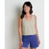 Toad And Co Taj Hemp Button Back Tank Top In Nude
