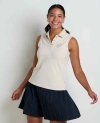 Toad And Co Yerba Sleeveless Polo In White
