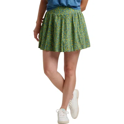 Toad And Co Women's Toad & Co Sunkissed Skort Skirt Epidote Camellia Print Pleated Gbo2351 In Green
