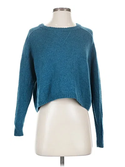 Pre-owned Toad And Co Wool Pullover Sweater In Blue