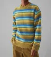 Toast Brushed Stripe Sweater In Mustard Multi In Multi