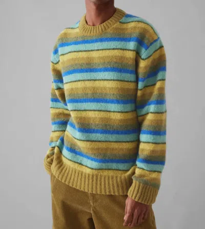 Toast Brushed Stripe Sweater In Mustard Multi