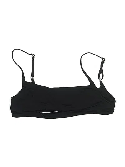 Pre-owned Toast Swim Swimsuit Top Black Solid Pattern Swimwear