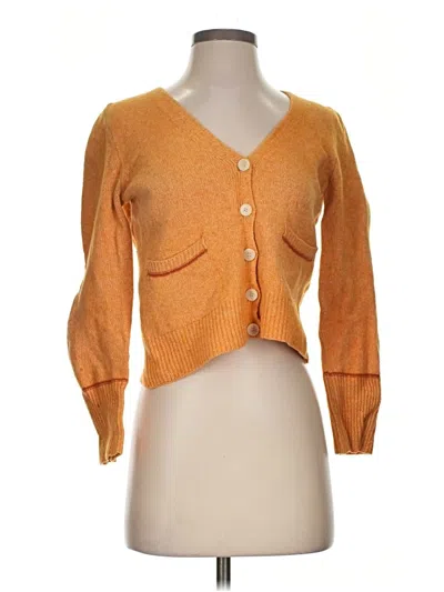 Pre-owned Toast Wool Cardigan Sweater In Orange
