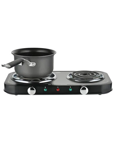 Toastmaster Electric Double Burner Hot Plate In Black