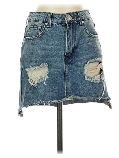 Pre-owned Tobi Denim Skirt In Blue