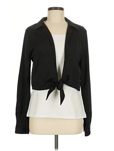 Pre-owned Tobi Long Sleeve Blouse In Black