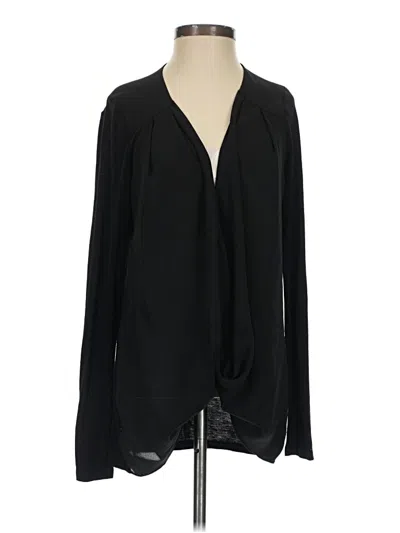 Pre-owned Tobi Long Sleeve Blouse In Black