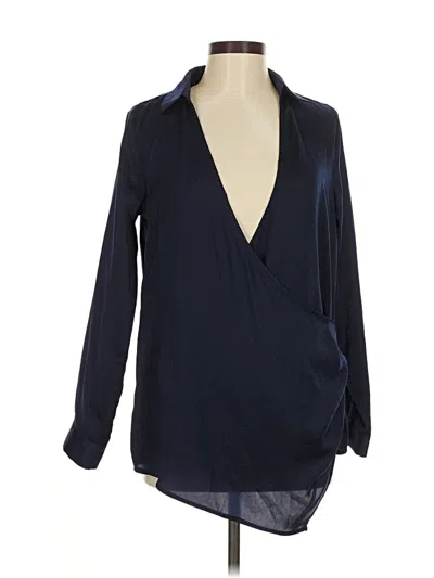 Pre-owned Tobi Long Sleeve Blouse In Blue