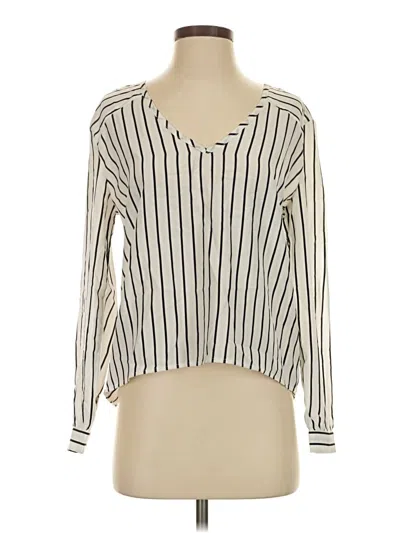 Pre-owned Tobi Long Sleeve Blouse In Ivory