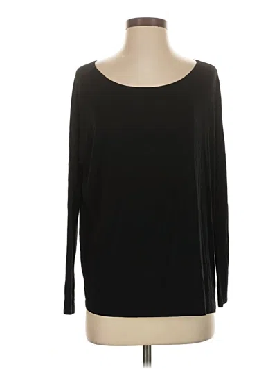 Pre-owned Tobi Long Sleeve Top Black Boatneck Tops