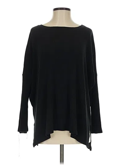 Pre-owned Tobi Long Sleeve Top Black Boatneck Tops