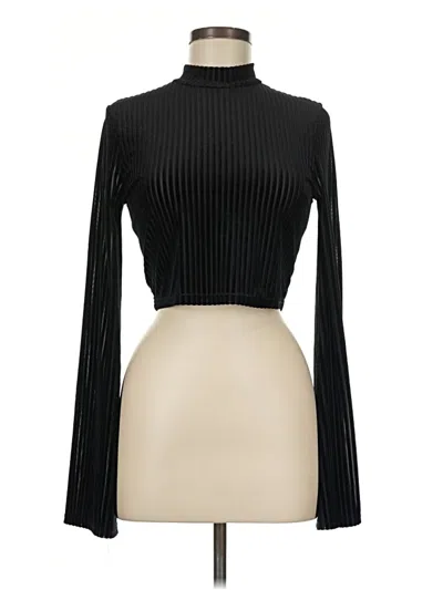 Pre-owned Tobi Long Sleeve Top Black Turtleneck Tops