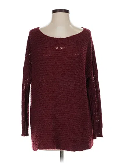 Pre-owned Tobi Pullover Sweater In Burgundy