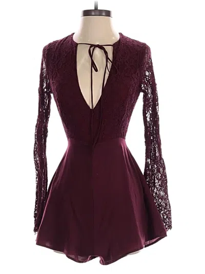 Pre-owned Tobi Romper In Burgundy